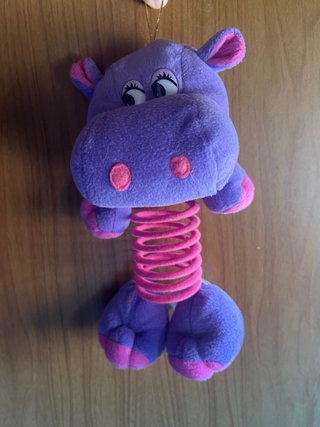 Muñeco Hipopótamo Elástico Morado