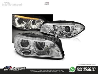 FAROS DELANTEROS OJOS DE ANGEL 3D U PARA BMW SERIE 5 F10 / F11 2010-2013
