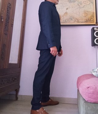 TRAJE AZUL OSCURO + CORBATA ZARA T.38/48