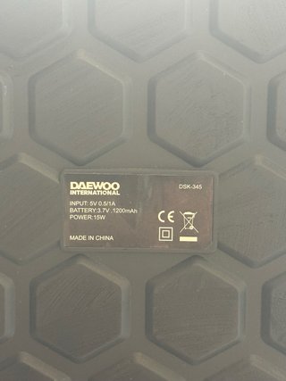 Altavoz Karaoke Daewoo Negro/Gris