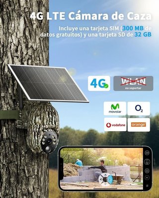 Cámara de vigilancia solar 4G Camuflaje NUEVA