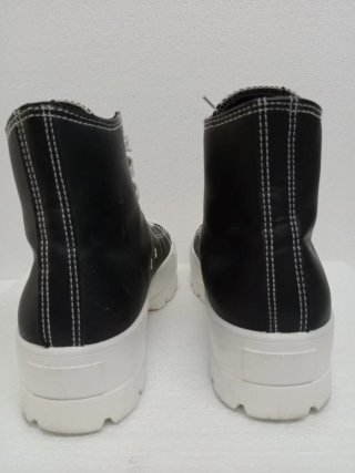 Botines Zapatillas Chica Negro Blanco