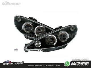 FAROS DELANTEROS OJOS DE ANGEL CCFL PARA PEUGEOT 206