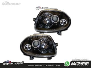 FAROS DELANTEROS OJOS DE ANGEL PARA RENAULT CLIO