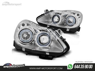 FAROS DELANTEROS OJOS DE ANGEL PARA OPEL CORSA D