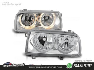 FAROS DELANTEROS OJOS DE ANGEL PARA VOLKSWAGEN VENTO