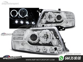 FAROS DELANTEROS OJOS DE ANGEL PARA MITSUBISHI PAJERO V60