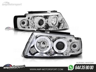 FAROS DELANTEROS OJOS DE ANGEL PARA VOLKSWAGEN PASSAT 3B