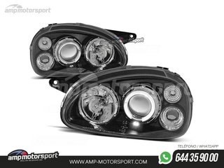 FAROS DELANTEROS OJOS DE ANGEL PARA OPEL CORSA B
