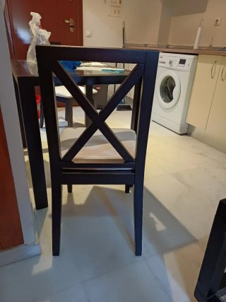 Conjunto 2 Sillas Madera y Tela
