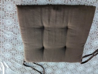 Cuscino sedia marrone con lacci