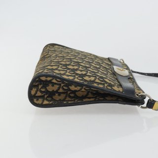 Christian Dior Trotter Canvas Shoulder Bag Navy