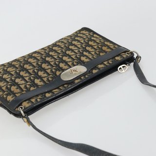 Christian Dior Trotter Canvas Shoulder Bag Navy