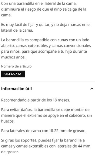 Barandilla Cama Ikea Nattapa