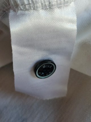 Polo Revermile Talla L Blanco Estampado Bicicletas