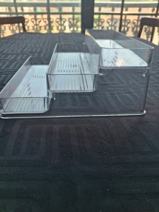Estante organizador de plástico transparente