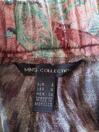 Pantalón ancho estampado Mango