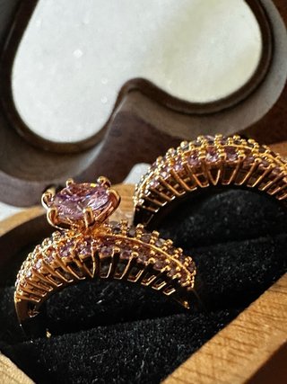 Anelli duetto oro 18k ametista