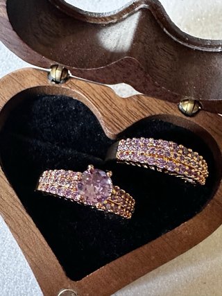 Anelli duetto oro 18k ametista