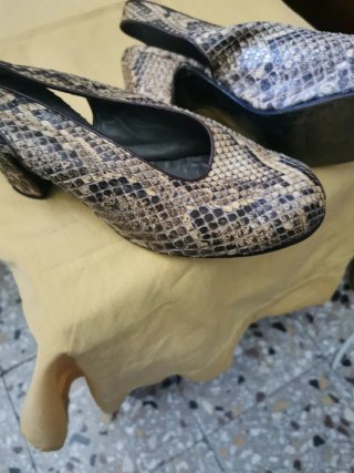 Scarpe donna pitone tacco alto cm 8,5