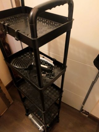 Estantería/Carrito 4 pisos PVC con ruedas A ESTREN