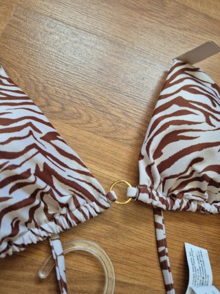 Bikini Etam estampado marrón cebra