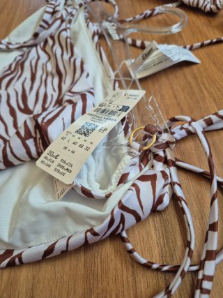 Bikini Etam estampado marrón cebra