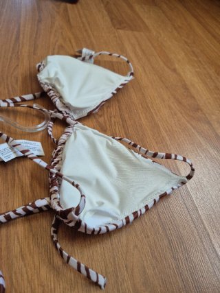 Bikini Etam estampado marrón cebra