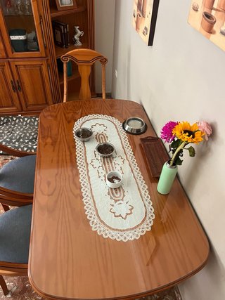 Mesa comedor grande madera y sillas