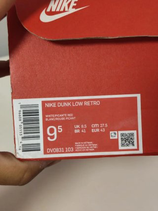 T43 Nike Dunk Low Retro Rojas