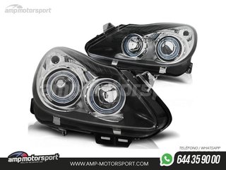 FAROS DELANTEROS OJOS DE ANGEL PARA OPEL CORSA D