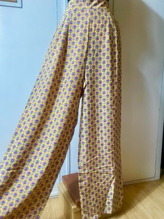 Pantaloni Seta Vintage Stampa indiana