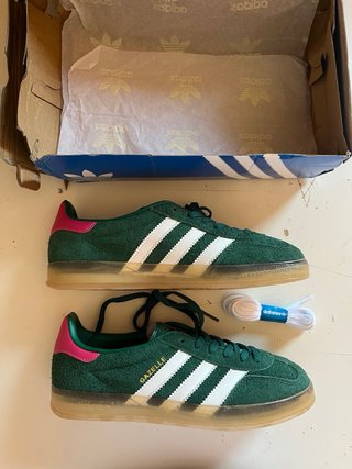 Adidas Gazelle Indoor Verde y Rosa 40 neon fluor