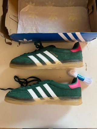 Adidas Gazelle Indoor Verde y Rosa 40 neon fluor