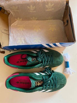 Adidas Gazelle Indoor Verde y Rosa 40 neon fluor