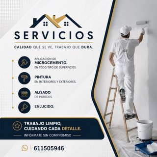 PINTOR, MICROCEMENTO, ALISADOS Y ENLUCIDOS.