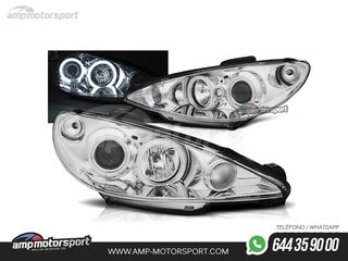 FAROS DELANTEROS OJOS DE ANGEL CCFL PARA PEUGEOT 206