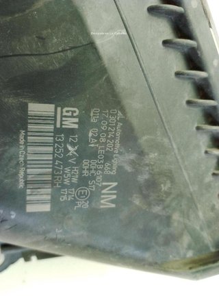 20987794 13252473rh faro derecho opel zafira b 1.9