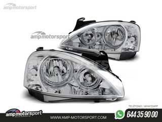 FAROS DELANTEROS OJOS DE ANGEL PARA OPEL CORSA C