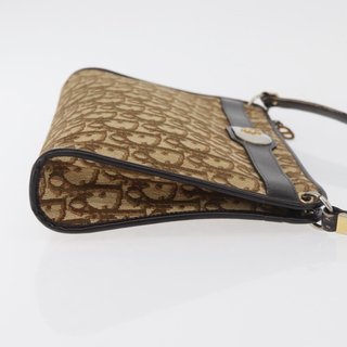 Christian Dior Trotter Canvas Shoulder Bag Brown