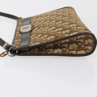 Christian Dior Trotter Canvas Shoulder Bag Brown