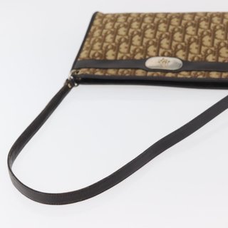 Christian Dior Trotter Canvas Shoulder Bag Brown