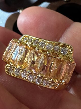 Anello oro 18k champagne