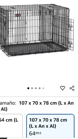 Jaula para perro con separador