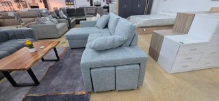 SOFÁ CAMA / CHAISE LONGE CON 2 PUFF