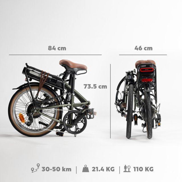 Bicicleta Plegable Eléctrica E Fold 500 Verde