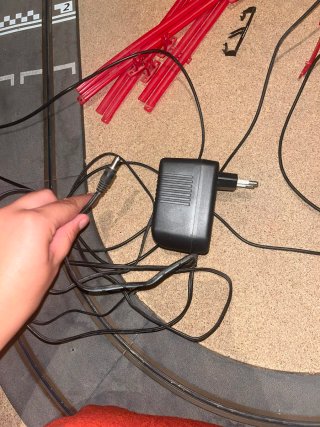 Circuito Scalextric con mandos y transformador