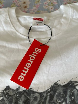 Camiseta Supreme Blanca Liquid Smoke Talla S