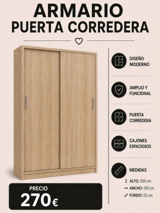 Armario 2 Puertas Blanco