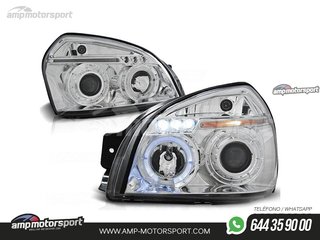 FAROS DELANTEROS OJOS DE ANGEL PARA HYUNDAI TUCSON
